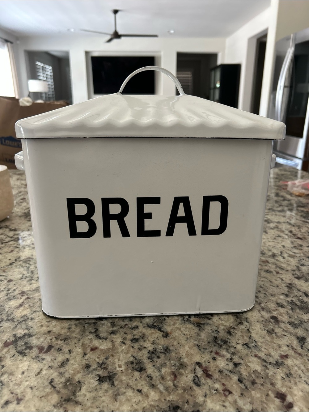 Vintage White Bread Box Container